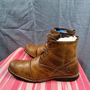 Timberland Men's 19558 Earthkeepers Brown Leather Side Zip Boots Size 12M